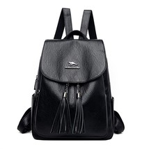 New Women Backpacks High Quality Leather Women Backpacks Large Capacity School B - £38.03 GBP