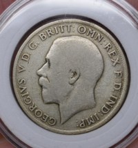 Great Britain United Kingdom 1921 George V 1 Florin Silver Coin - $19.99