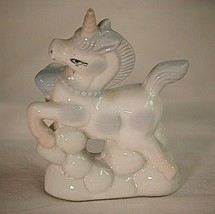 Classic Lusterware Unicorn White Porcelain w Necklace Mythical Shelf Fig... - €16,99 EUR