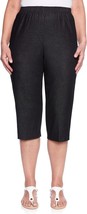 Alfred Dunner Women&#39;s 16 Elastic Waist Denim Missy Capris Pants Jeans - $27.06