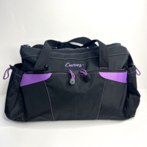 Curves for Women Fitness Gym Duffle Bag Black Purple 15x11x7 - £13.18 GBP
