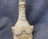 RARE Beautiful Christmas  6 1/2&quot; Pottery Glazed  Fairy Angel Bell - $7.92