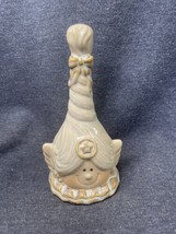 RARE Beautiful Christmas  6 1/2&quot; Pottery Glazed  Fairy Angel Bell - £6.30 GBP