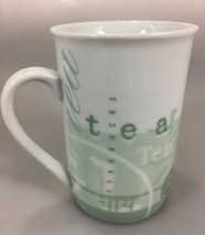 Starbucks Tazo Tea Green White Mug Cup 8 oz 1998 - $22.05