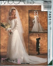 McCalls 7451 Vintage Alicyn Bridal Wedding Gown Dress sewing pattern UNCUT FF  - £11.80 GBP
