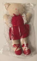 House of Hatten Cat Red Dress White Shoes Lace 15&quot; Vintage Plush Doll New - £29.98 GBP