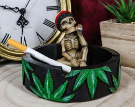 Positive Good Vibes Rasta Skeleton With Beanie Hat Smoking Rolled Stash ... - £15.72 GBP