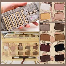  Nude Tude Natural 12 Earth Tones Eye Shadow Palette with Applicator Brush  image 1