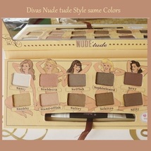 Nude Tude Natural 12 Earth Tones Eye Shadow Palette with Applicator Brush  image 2