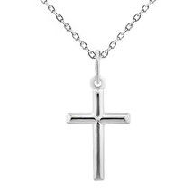 Cross Christian Pendant Crucifix Charm Chain Necklace Sterling Silver 20x11.5mm - $14.83+