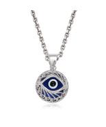 Evil Eye Glass Bead Charm Turkish Nazar Greek Pendant Sterling Silver Ne... - £12.66 GBP+