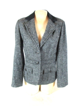 Cabi Women&#39;s 8 gray Wool blend 2 pocket 2 Button Up Jacket (RST) - $21.78