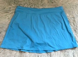 Lands End Swimsuit Bottoms Skort Sz 16 Turquoise Blue Skirt Built In Briefs NEW - £26.80 GBP