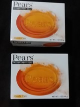 Set Of 2 Pears Transparent Glycerin Bar Soaps 3.53 Oz Each Orange Color - £5.30 GBP