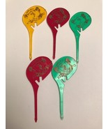 Lot of 5 Coral Reef Club Olive Pick Swizzle Stick Stir Cocktail Horderves - $4.55 CAD