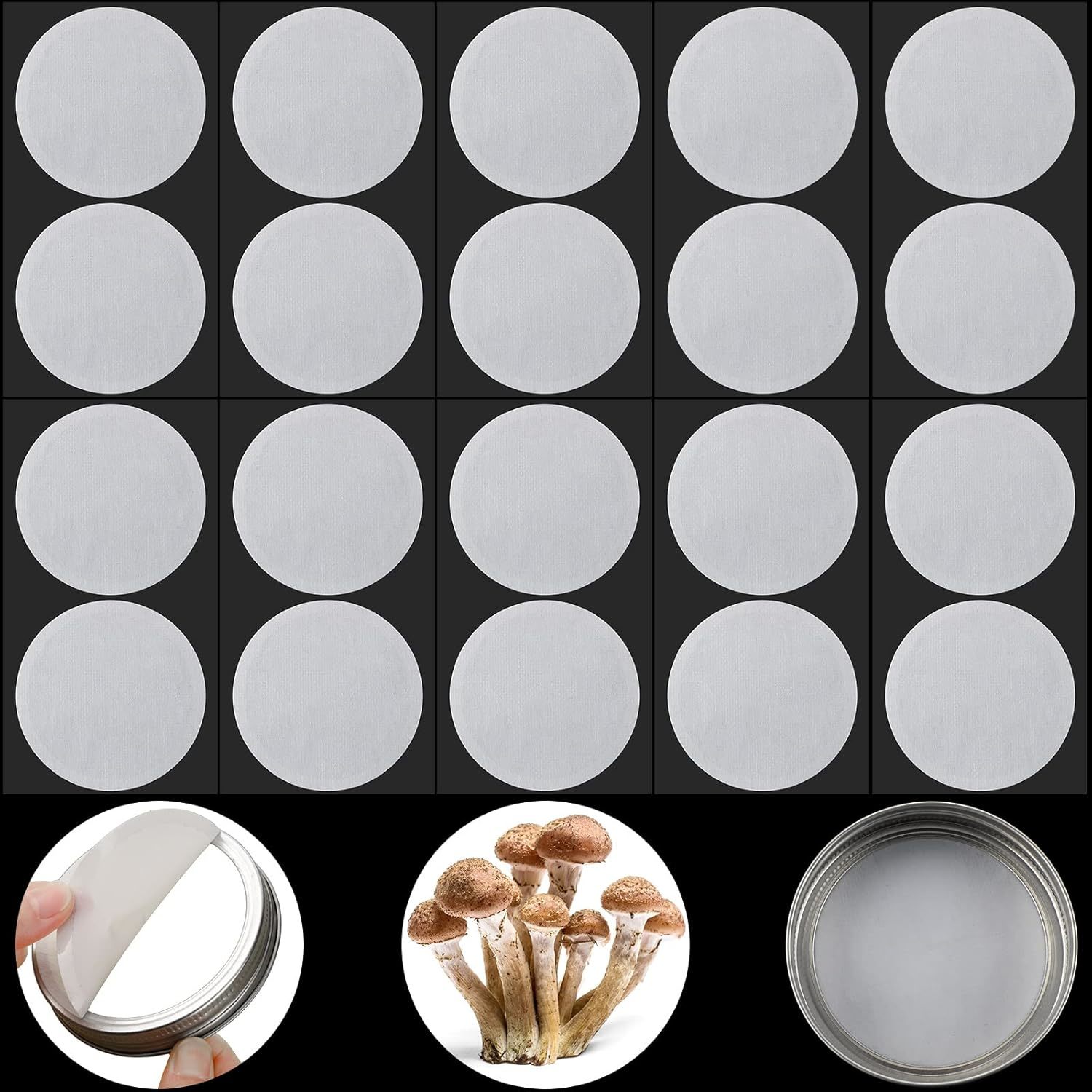 Synthetic Filter Paper Stickers 0.3 Μm 84 Mm Filter Disc Wide Mouth, 20 ... - $38.95