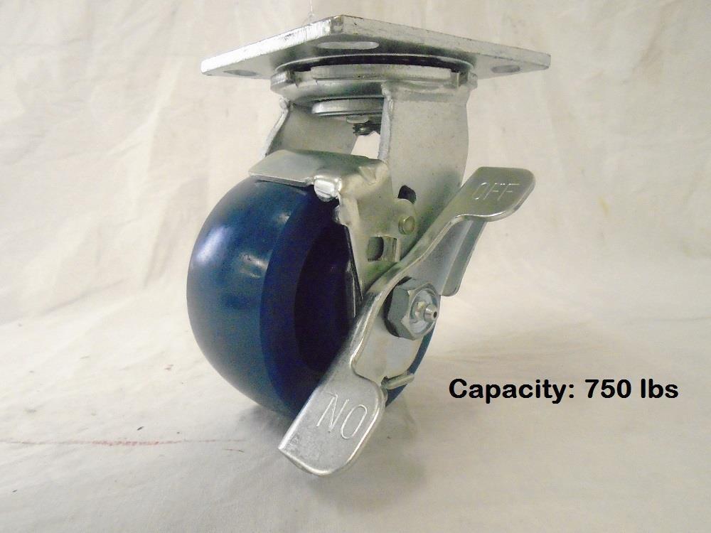 4&quot; x 2&quot; Swivel Caster w/ Brake Solid Polyurethane Elastomer Wheel Tool Box - $17.42
