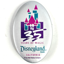 Disneyland 35 Years of Magic Anniversary Vintage Button 1990 California Park - £11.36 GBP