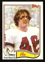 New England Patriots Tim Fox 1982 Topps Football Card # 148 - £0.39 GBP