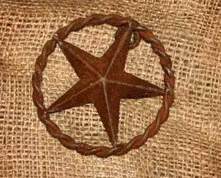 3.5 inch Metal Rope Star Country Home Decor - £4.78 GBP