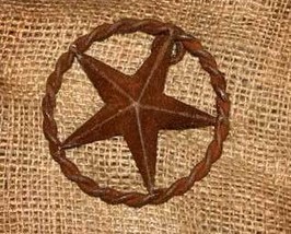 3.5 inch Metal Rope Star Country Home Decor - £4.80 GBP