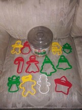 Wilton Holiday Christmas Cookie Cutters Xmas 12 Fun Shapes Child Safe Pl... - $17.81