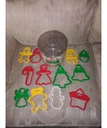 Wilton Holiday Christmas Cookie Cutters Xmas 12 Fun Shapes Child Safe Pl... - £13.97 GBP