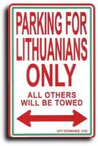 Lithuania Parking Sign - $11.94