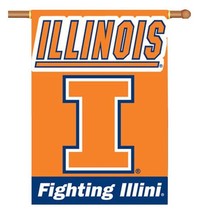 University of Illinois - 28&quot; x 40&quot; 2-sided NCAA Banner - £26.28 GBP