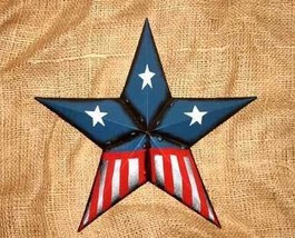 12 inch Metal Patriotic Star No. 1 for Country Home Decor - £10.37 GBP