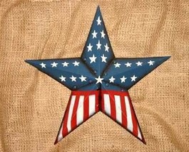 12 inch Metal Patriotic Star No. 3 for Country Home Decor - £10.37 GBP