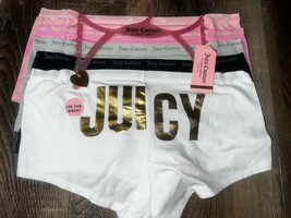 Juicy Couture ~ Women&#39;s Boyshort Underwear Panties Cotton Blend 5-Pair (B) ~ M - £20.79 GBP