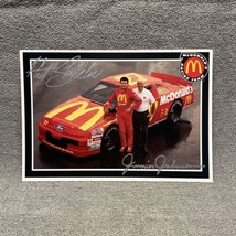 NASCAR Junior Johnson Hut Stricklin Autographed McDonalds Racing Postcard KG - £19.42 GBP