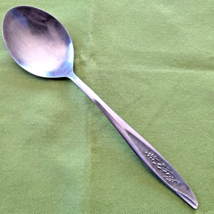 National Stainless Vassar Pattern Round Soup Spoon 7 1/2&quot; Korea #72048 Textured - £5.17 GBP