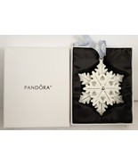 Pandora Snowflake Christmas Ornament Ceramic 2015 Limited Edition 4 Inch... - £19.54 GBP