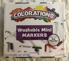 Colorations Washable Mini Markers, 200 Markers 10 Colors Coloring Drawing - $45.79