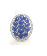BIG BOLD LAPIS Vintage Gemstone RING in STERLING Silver - Size 6 1/2 - F... - £84.19 GBP