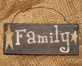 Wooden Family Sign Country Home Decor - £4.72 GBP