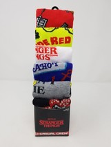 Netflix Stranger Things NEW 6 Pair CREW SOCKS Men Size 8-12 Bioworld - £10.03 GBP