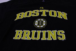 Majestic Boston Bruins Black tee Shirt  Official Tag 100% Cotton Size L ... - £10.64 GBP