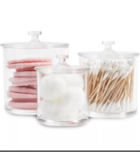 3 Pack Acrylic Apothecary Jars Container for Bathroom Vanity Organizer, ... - $148.48 MXN
