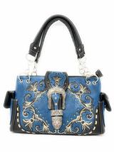 Western Rhinestone buckle Floral Design concealed carry handbag in 3 colors GP93 - £37.97 GBP