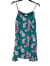 Pink Lily Women Slip Dress Mini Flowers Print Spaghetti Strap Lined Gree... - £15.81 GBP