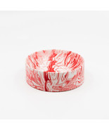 TROELS FLENSTED Poured Bowl Handmade Minimalistic Small White Red Diamet... - £47.75 GBP