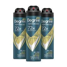 Degree Men Antiperspirant Deodorant Dry Spray Sport Defense 3 count Deodorant fo - £47.15 GBP