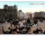 Picadilly Circus Street Vista Londra Inghilterra Regno Unito Unp DB Post... - $4.04