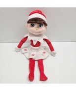 Elf On The Shelf Girl 2005 Christmas Doll Plush 13&quot; White Red Snowflake ... - $19.70