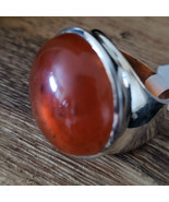 AMBER 925 Fine Solid Sterling Silver Ring Size 7 Genuine GemStone Stone New - $47.41
