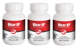 Vitalee Ulcer XP Economy Pack-Stomach ulcer Help Supplement (3 Bottles of 60ct) - £110.01 GBP