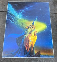 Vintage Kirk Reinert Magical Wizard Art Print 1984 Mystical Magic Stars ... - $540.60 MXN